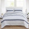 Maeve Collection Striped Quilt Set