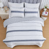 Maeve Collection Striped Quilt Set