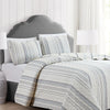 Sofia Collection Striped Quilt Set