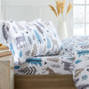Alpine Collection Printed Flannel Sheet Set