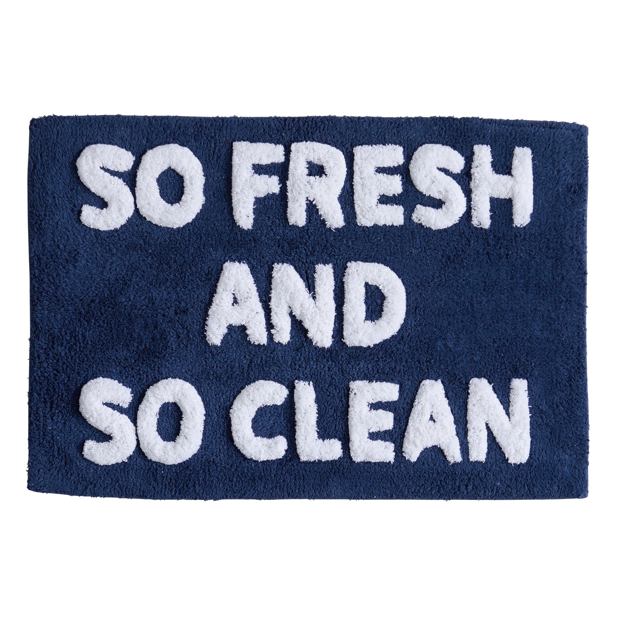Plush tufted cotton bath rug featuring a fun decorative design with raised detailing. Soft, highly absorbent, and quick-drying, this 20 x 30 inch rug adds comfort and personality to any bathroom. Machine washable for easy care.