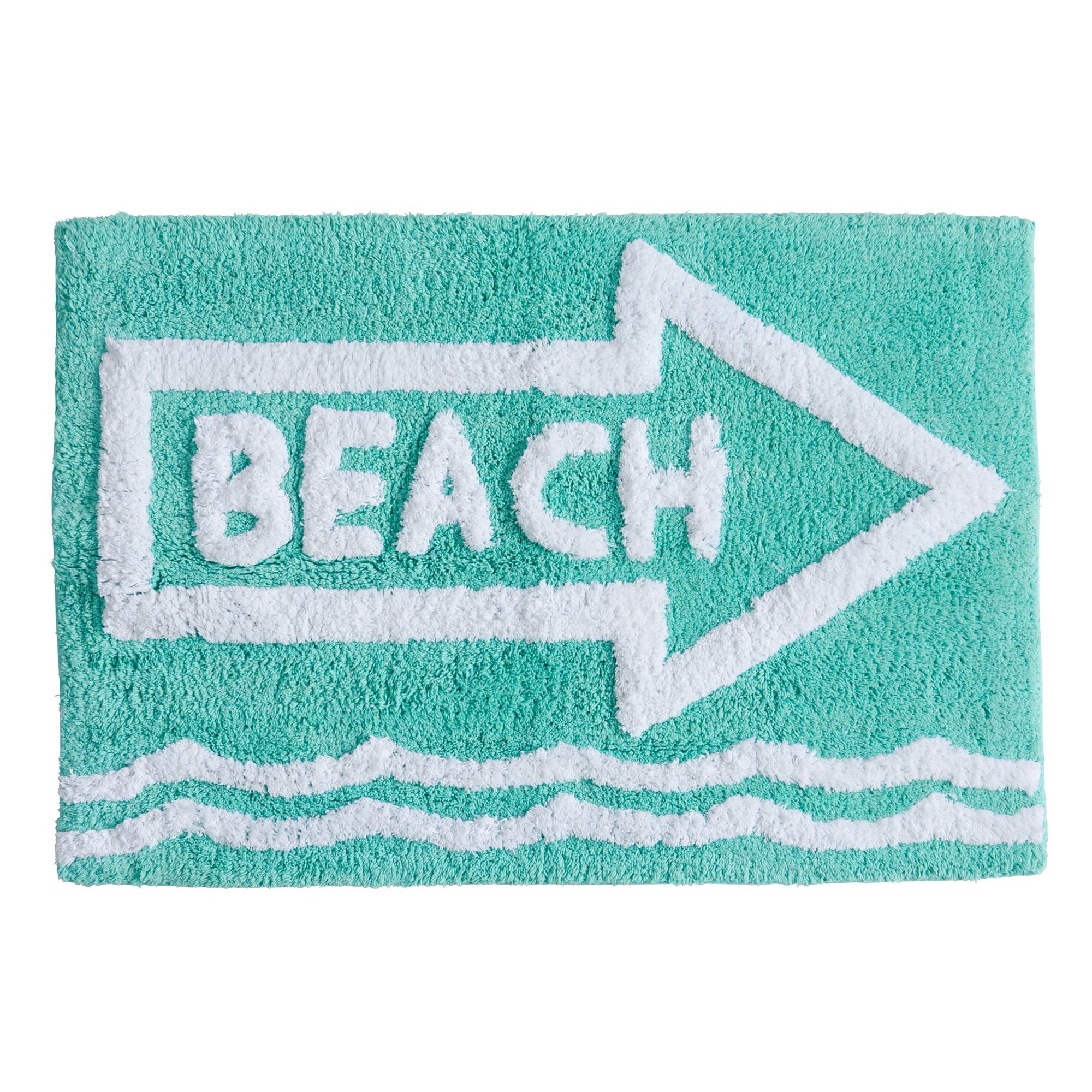 Plush tufted cotton bath rug featuring a fun decorative design with raised detailing. Soft, highly absorbent, and quick-drying, this 20 x 30 inch rug adds comfort and personality to any bathroom. Machine washable for easy care.