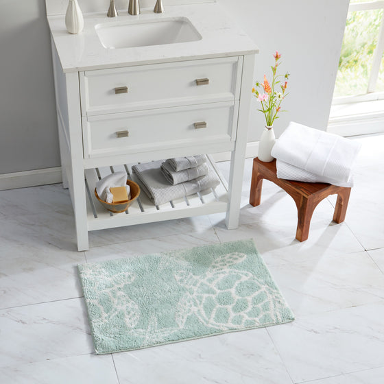 Sanibel Coastal Printed Bath Rugs