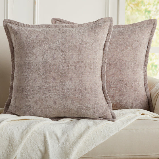 Charlotte Collection Chenille Jacquard Pillow Covers