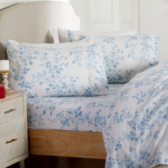 Alpine Collection Printed Flannel Sheet Set