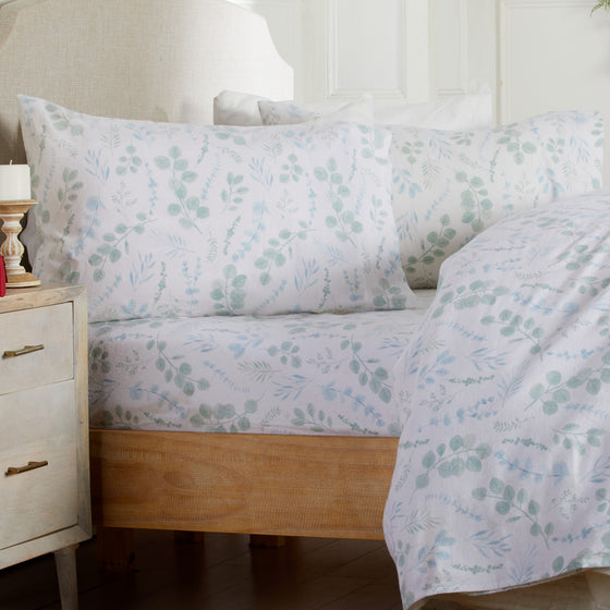 Alpine Collection Printed Flannel Sheet Set