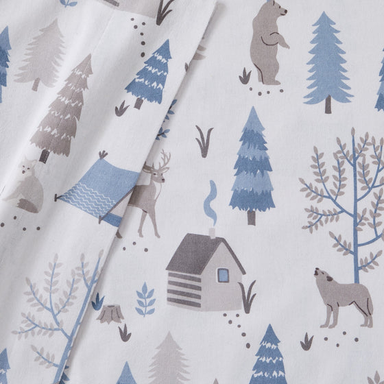 Alpine Collection Printed Flannel Sheet Set