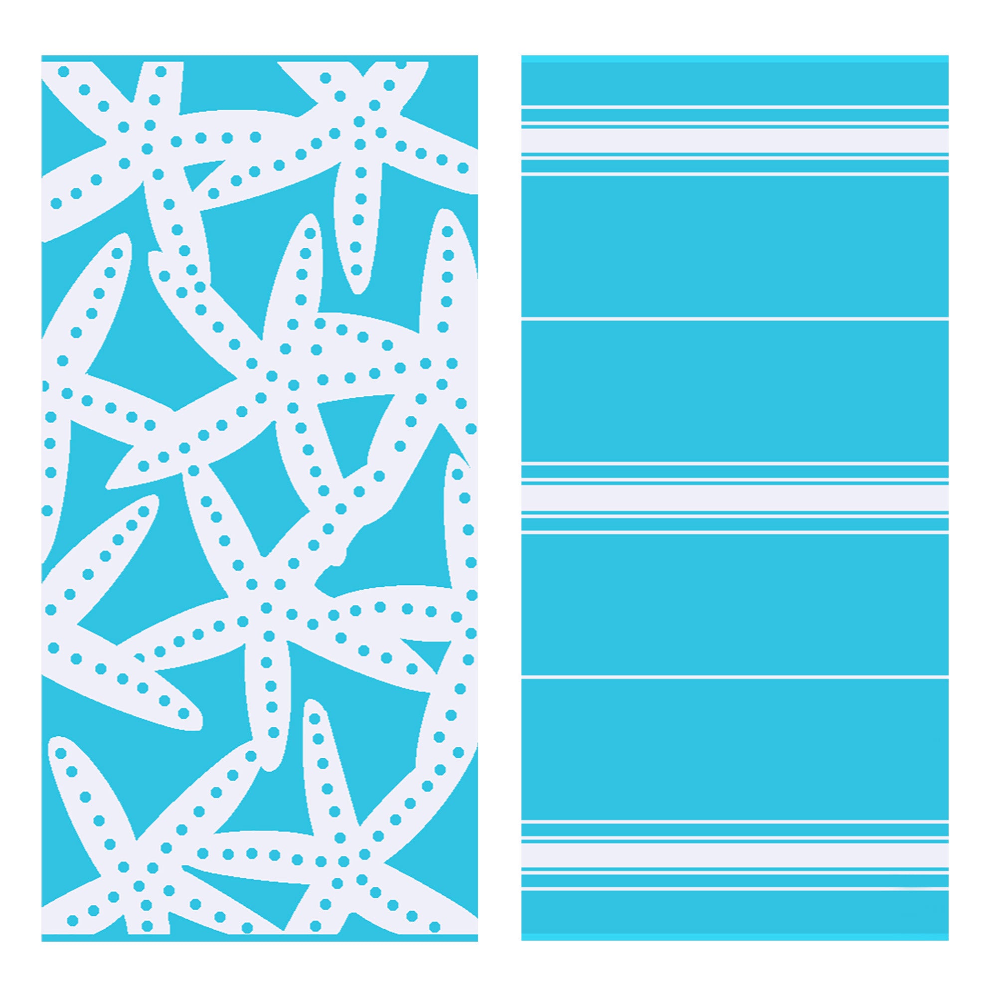 100% cotton velour beach towel featuring a colorful jacquard design, displayed on a wooden deck. Soft, absorbent, and durable, perfect for beach days, poolside lounging, and summer travel.