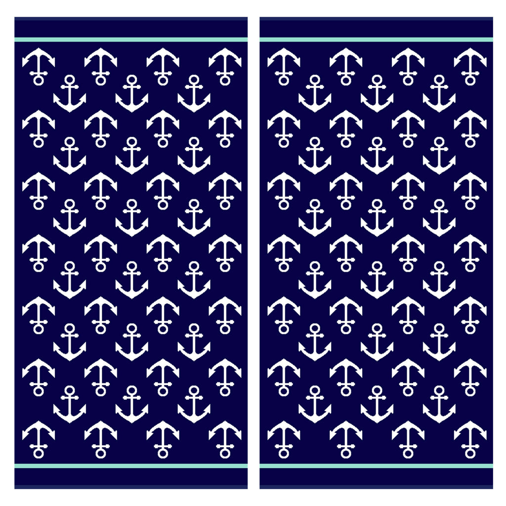 100% cotton velour beach towel featuring a colorful jacquard design, displayed on a wooden deck. Soft, absorbent, and durable, perfect for beach days, poolside lounging, and summer travel.
